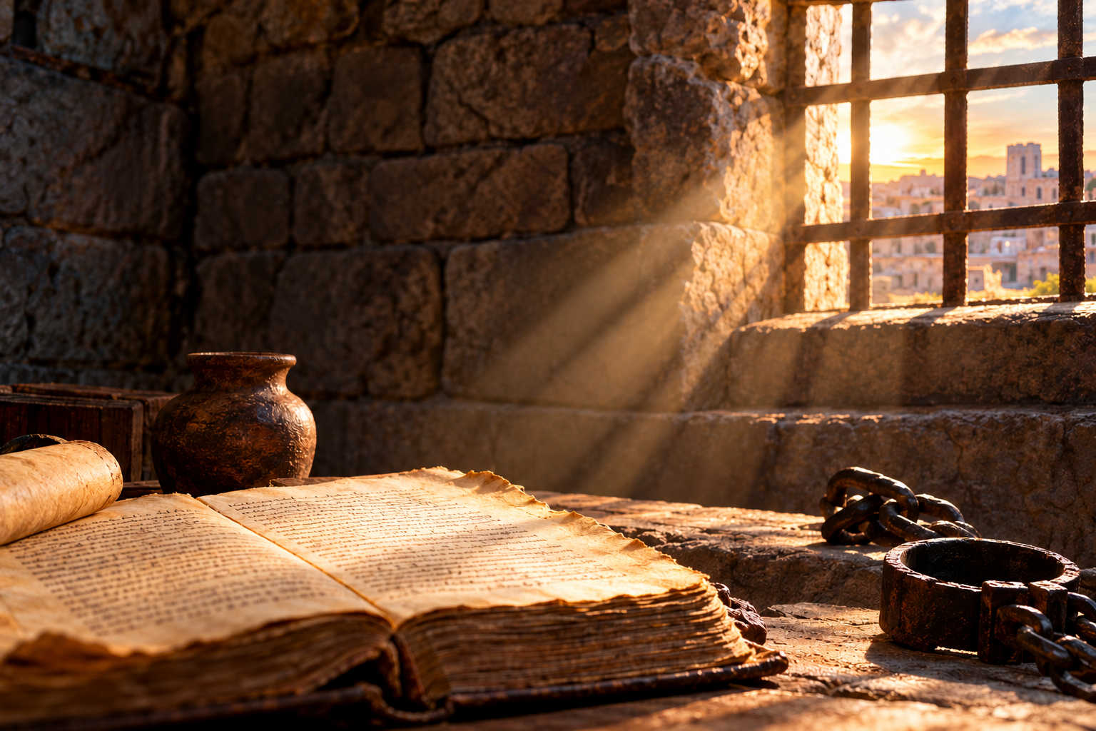 Sunlit Ancient Cell Still Life